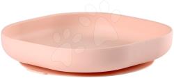 Beaba Farfurie pentru bebeluşi Silicone suction plate Beaba din silicon moale roz (BE913431) Set pentru masa bebelusi