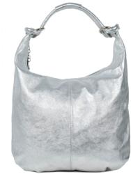 Manier Geanta piele argintiu sidefat dama GF1597