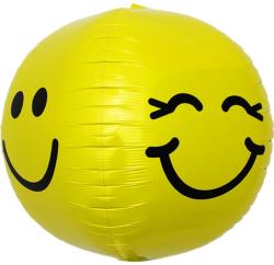 Party Center Balon folie orbz sfera smiley face 43cm, northstar balloons 01135 (PC_NB01135)