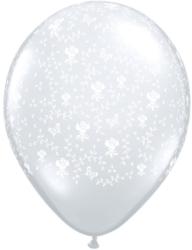 Party Center Baloane latex 5 inch inscriptionate flowers-a-round diamond clear, qualatex 39414 (PC_Q39414)