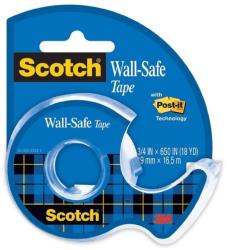 3M Banda adeziva Wall Safe cu dispenser, 19 mm x 16.5 m, Scotch