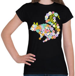 printfashion Mókus virág - Női póló - Fekete (1556715)
