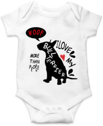 printfashion bull terrier love - Baba Body - Fehér (1559332)