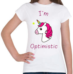 printfashion optimista vagyok - Női póló - Fehér (1563590)