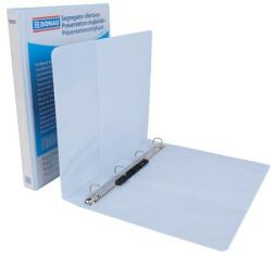 DONAU Gyűrűs könyv panorámás 4 gyűrű D alakú 25mm A4 PP Donau fehér (D278825FE)