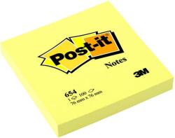 3M Öntapadó jegyzettömb 76x76mm 100lap 3M Postit sárga (LP6541S)
