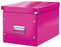 Leitz Tároló doboz lakkfényű "L" méret Leitz Click&Store rózsaszín (E61080023)