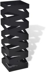 vidaXL Suport pentru umbrele, pătrat, depozitare bastoane, alb, 48, 5 cm, oțel (242469)
