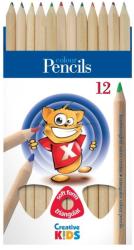  Creioane color triunghiulare Creative Kids, 12 culori/set
