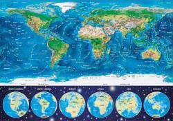 Educa Neon World Map - 1000 piese (16760) Puzzle