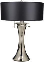 Elstead Lighting SF-MANHATTAN | Manhattan-EL Elstead asztali lámpa 62cm 2x húzókapcsoló 2x E27 fényes nikkel, fekete (SF-MANHATTAN)