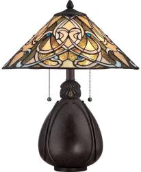 Elstead Lighting QZ-INDIA-TL | India-EL Elstead asztali lámpa 49, 5cm kapcsoló 2x E27 bronzbarna, többszínű (QZ-INDIA-TL)