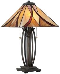 Elstead Lighting QZ-ASHEVILLE-TL | Asheville Elstead asztali lámpa 63, 5cm 2x húzókapcsoló 2x E27 bronzbarna, többszínű (QZ-ASHEVILLE-TL)