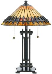 Elstead Lighting QZ-CHASTAIN-TL | Chastain Elstead asztali lámpa 57, 2cm 2x húzókapcsoló kézzel készült 2x E27 bronzbarna, többszínű (QZ-CHASTAIN-TL)