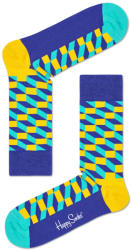Happy Socks Șosete model cuburi în nuanțe de albastru cu galben
