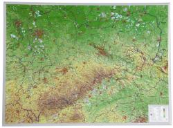 Georelief Harta in relief 3D Sachsen, mare (in germana) (44630)