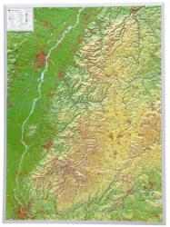 Georelief Harta in relief 3D Padurea Neagra, mare (in germana) (44640)