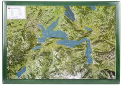 Georelief Harta Lacului Lucerne in cadru de lemn (in germana) (44658)