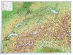 Georelief Harta in relief 3D a Elvetiei, mare (in germana) (44620)