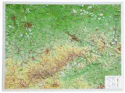 Georelief Harta in relief 3D Saxonia, mica (in germana) (44633)