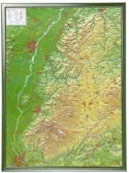 Georelief Harta in relief 3D Padurea Neagra, mare, in cadru de lemn (in germana) (44641)