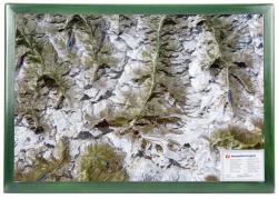Georelief Harta regiunii Matterhorn, in cadru de lemn (in germana) (44652)
