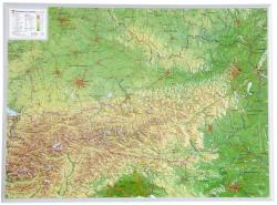 Georelief Harta in relief 3D a Austriei, mare (in germana) (44625)