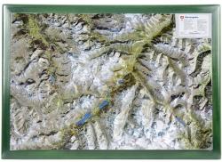 Georelief Harta Engandina Superioara in cadru de lemn (in germana) (44656)