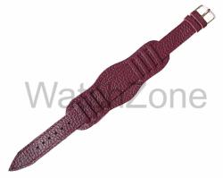  Curea Ceas Piele Naturală WZ1011 - Model XXL Negru Mat cu Cataramă Aurie (WZ1011)