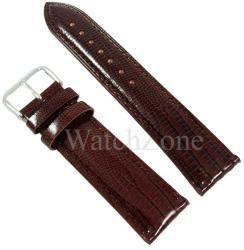  Curea Ceas Time Veranda - Piele Maro Chocolate, Imprimeu Șarpe (C067) (C067)