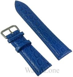  Curea Ceas Piele Naturala Albastra Imprimeu Crocodil 12mm - 26mm (WZ1537)