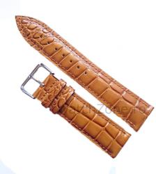  Curea Ceas Piele Maro Mustar Imprimeu Crocodil 12mm - 24mm (C070)