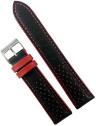  Curea Ceas „Fleurus Paris - Piele de Vițel Neagra cu Cataramă Argintie (18mm - 22mm) (1EK15DOGP 3)