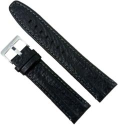 WatchBox Curea Ceas Piele REWA Neagra Cusatura Gri 20mm 22mm WZ2192 (WZ2192)