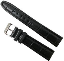 GmbH Watch Accesories Curea Ceas Piele Naturala Neagra Imprimeu Crocodil - 18mm, 20mm - WZ2019 (WZ2019)