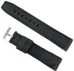  Curea Ceas Silicon Negru - 16/18/20/22/24 mm - WZ1972 - Anti-derapant - Cataramă Oțel Inoxidabil (WZ1972)