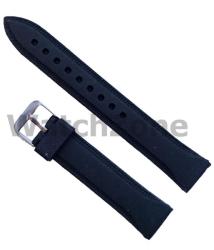  Curea de ceas neagra din silicon 18mm 20mm 22mm (WZ980)