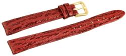 GmbH Watch Accesories Curea Ceas din Piele Naturală Neagră, cu Cusătură Roșie 20mm 22mm (WZ1994)