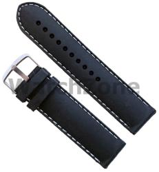  Curea Silicon Neagră cu Cusătură Albă - 22/22, 20/18 și 18/16 mm - Grosime 4 mm - Lungime M - Time Veranda WZ959 (WZ959)