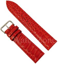 Curea Ceas Piele Rosie Cu Imprimeu Crocodil 12mm - 26mm (C021)