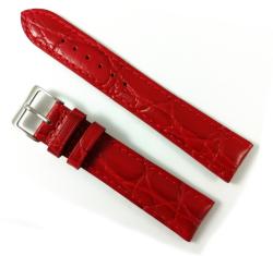  Curea Piele Roșie Imprimeu Crocodil - 20mm (WZ2686)