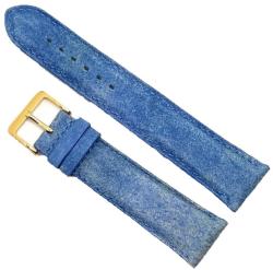 Fleurus Curea Ceas „Suede Sky - Piele Întoarsă Veritabilă, Bleu Pastel (18mm - 20mm) (C2935)