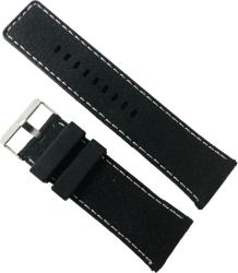 Curea Silicon Neagră, cusătură albă - 30mm (WZ2680)