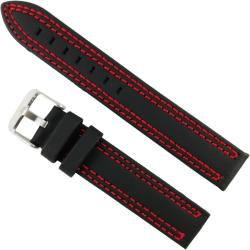  Curea de ceas din piele naturală neagră - 18mm WZ2876 (WZ2876)