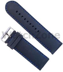  Curea ceas silicon negru si cusatura albastra 22mm WZ957 (WZ957)