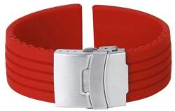 Tevise Curea de Silicon Roșie - Închidere Deployant (Fluture) - 16/18/20/22/24 mm - Rezistentă la Apă (WZ861)