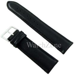 NAGATA Curea de Ceas din Piele Naturală Neagră Nagata - 11 Lățimi (10-30mm) - Fabricată în Spania (WZ658)