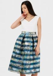RohBoutique Rochie crem, ROH, cu imprimeu - CLD1008