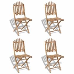vidaXL Összecsukható bambusz szék, 4db (271715)