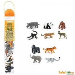 Safari Ltd Tub cu 10 figurine - Specii Terestre pe cale de disparitie (SAF100109)